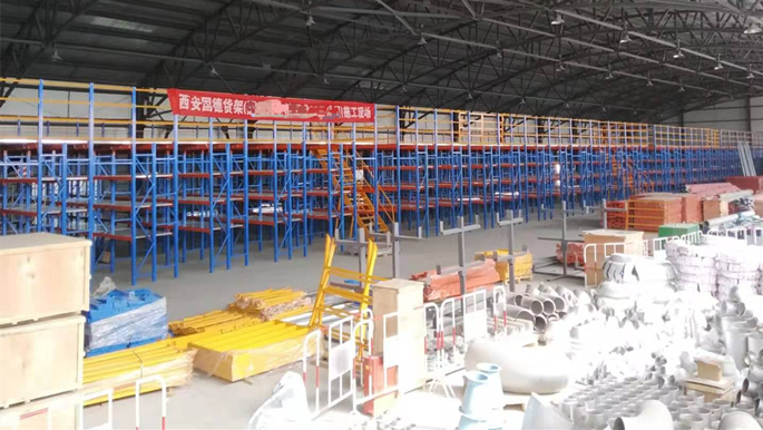 甘肅冶金礦產行業閣樓平臺貨架案例